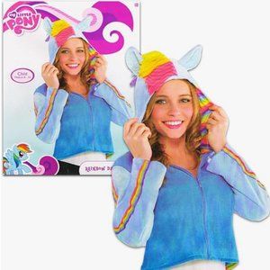 My Little Pony Rainbow Dash Hoodie for Girls Women ~ 1 Pc MLP Jacket with Ears M